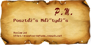 Posztós Mátyás névjegykártya